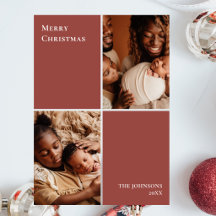 Moderne Minimalistische Fotocollage Kerstgroet