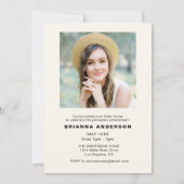 Moderne minimalistische fotograafpartij kaart (Achterkant)