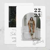 Moderne minimalistische fotograafpartij kaart (Voorkant / Achterkant)