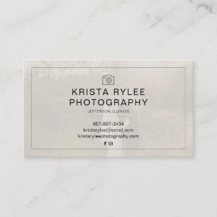 Moderne minimalistische fotografie Visitekaartje
