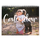 Moderne minimalistische fotokalender kalender (Hoes)