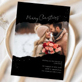 Moderne, minimalistische fotokerstkaart kaart