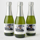 Moderne, minimalistische foto's en scripts sparkling wijnetiket (Flessen)