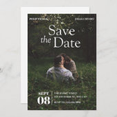 Moderne minimalistische fototrouw  save the date (Voorkant / Achterkant)