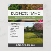 Moderne minimalistische gazon zorg en landschapsar flyer (Voorkant)