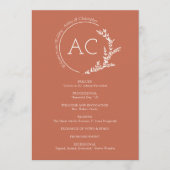 Moderne minimalistische gebladerte koper rode brui programma (Voorkant)