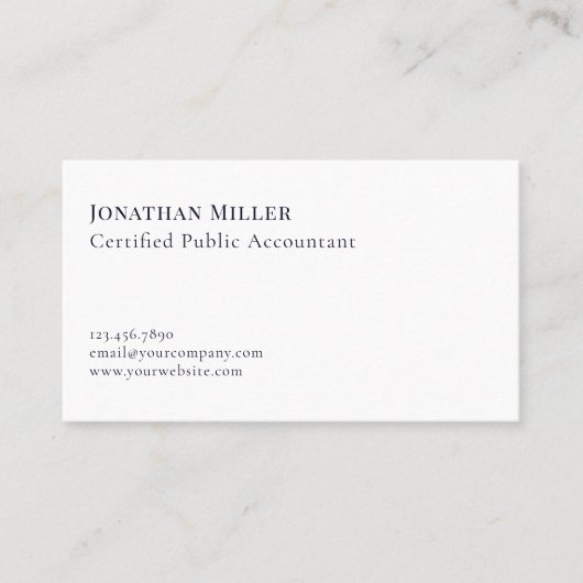 Moderne Minimalistische Gecertificeerde Publieke A Visitekaartje (Voorkant)