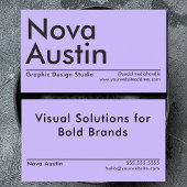 Moderne minimalistische gedurfde grafisch ontwerpe visitekaartje