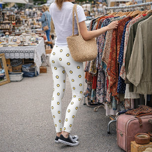 Moderne Minimalistische Gele Stippenpatroon Leggings