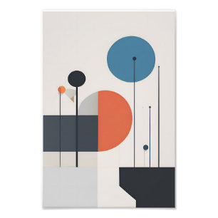 Moderne minimalistische geometrische Abstracte kun Foto Afdruk