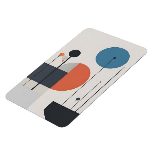 Moderne minimalistische geometrische Abstracte kun Magneet (Linkerzijde)