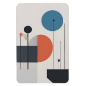 Moderne minimalistische geometrische Abstracte kun Magneet (Verticaal)