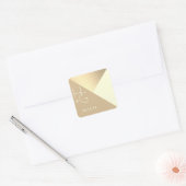 Moderne minimalistische geometrische bruiloft vierkante sticker (Envelop)