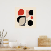 Moderne minimalistische geometrische kunst poster (Keuken)