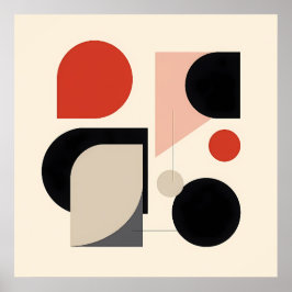 Moderne minimalistische geometrische kunst poster