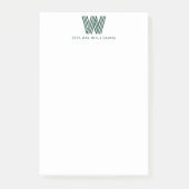 Moderne Minimalistische Geometrische Monogram Aang Post-it® Notes (Voorkant)