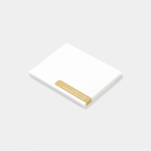 Moderne minimalistische gepersonaliseerde briefpap post-it® notes (Schuin)