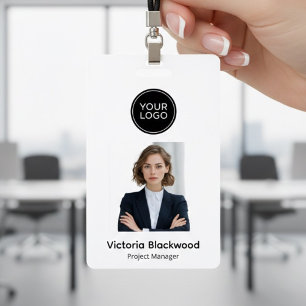 Moderne Minimalistische Gepersonaliseerde Foto Badge
