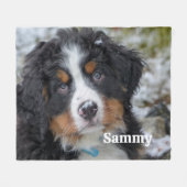 Moderne minimalistische gepersonaliseerde huisdier fleece deken (Voorkant (Horizontaal))