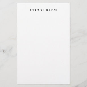 Moderne Minimalistische Gepersonaliseerde Naam Bri Briefpapier