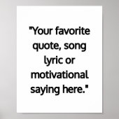 Moderne minimalistische gepersonaliseerde offerte poster (Voorkant)