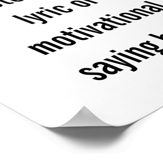 Moderne minimalistische gepersonaliseerde offerte poster (Hoek)