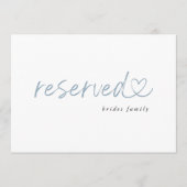 Moderne minimalistische gereserveerde trouwbord (Voorkant)