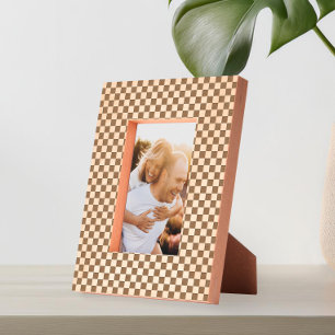 Moderne minimalistische geruit gegraveerde lijstjes