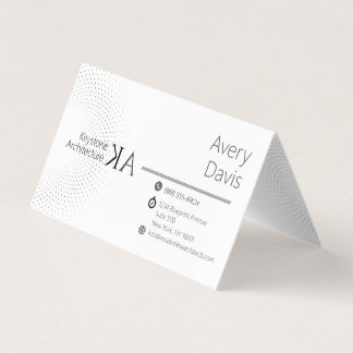 Moderne Minimalistische Gevouwen Architect Visitekaartjes