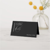 Moderne minimalistische gevouwen plaats kaart (Achterkant)