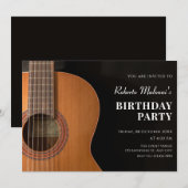 Moderne minimalistische gitaar kaart (Voorkant / Achterkant)