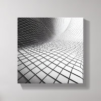 Moderne Minimalistische Golf Grid Kunst - 3D Abstr