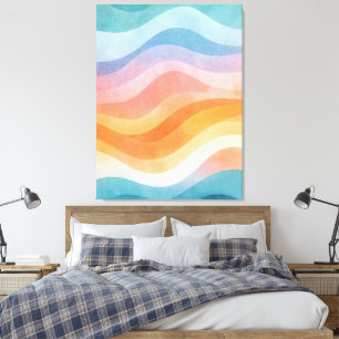 Moderne Minimalistische Golf • Neutrale Abstracte Canvas Afdruk