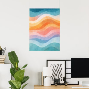 Moderne Minimalistische Golfposter • Neutrale Abst Poster