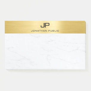 Moderne minimalistische gouden en marmeren Sjabloo Post-it® Notes