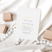 Moderne Minimalistische Gouden Fopspeen Neutrale B Folie Uitnodiging