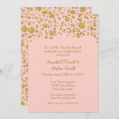 Moderne Minimalistische Gouden Glitter Bruidspaar Kaart (Voorkant / Achterkant)