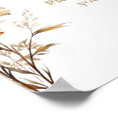 Moderne minimalistische gouden grazende tafelteken poster (Hoek)