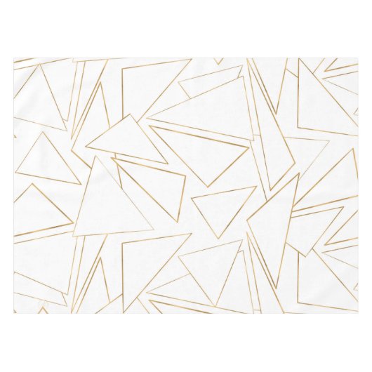 Moderne minimalistische gouden streekhoeken tafelkleed (Voorkant (Horizontaal))