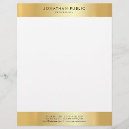 Moderne minimalistische gouden witte elegante Sjab Briefhoofd