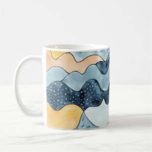 Moderne minimalistische gouden zon illustratie koffiemok
