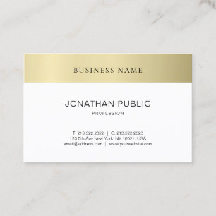 Moderne, minimalistische goudlook-rendy visitekaartje