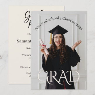 Moderne Minimalistische Grad | Elegant Foto Grad F Kaart