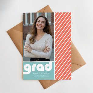Moderne Minimalistische Grad Foto Afstudeerdankjew Briefkaart