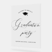 Moderne Minimalistische GraduPartij Welkom Acryl Bord (Hoek)