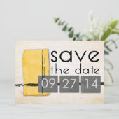 Moderne minimalistische Grijs Bespaar de Datum Save The Date (Staand voorkant)