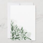 Moderne, minimalistische groen Eucalyptus Foliage Kaart (Achterkant)