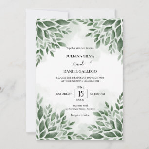 Moderne, minimalistische groen Eucalyptus Foliage Kaart
