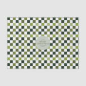 Moderne minimalistische groene kerstcheque tissuepapier (Voorkant)