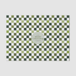 Moderne minimalistische groene kerstcheque tissuepapier